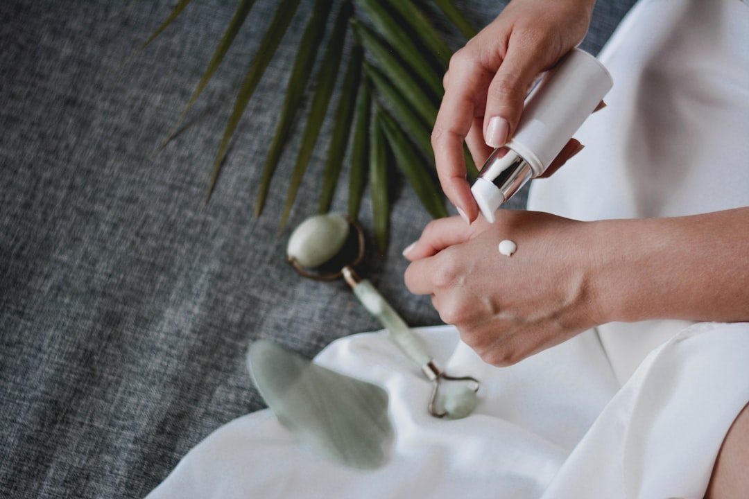 Facial massage with gua sha and jade roller